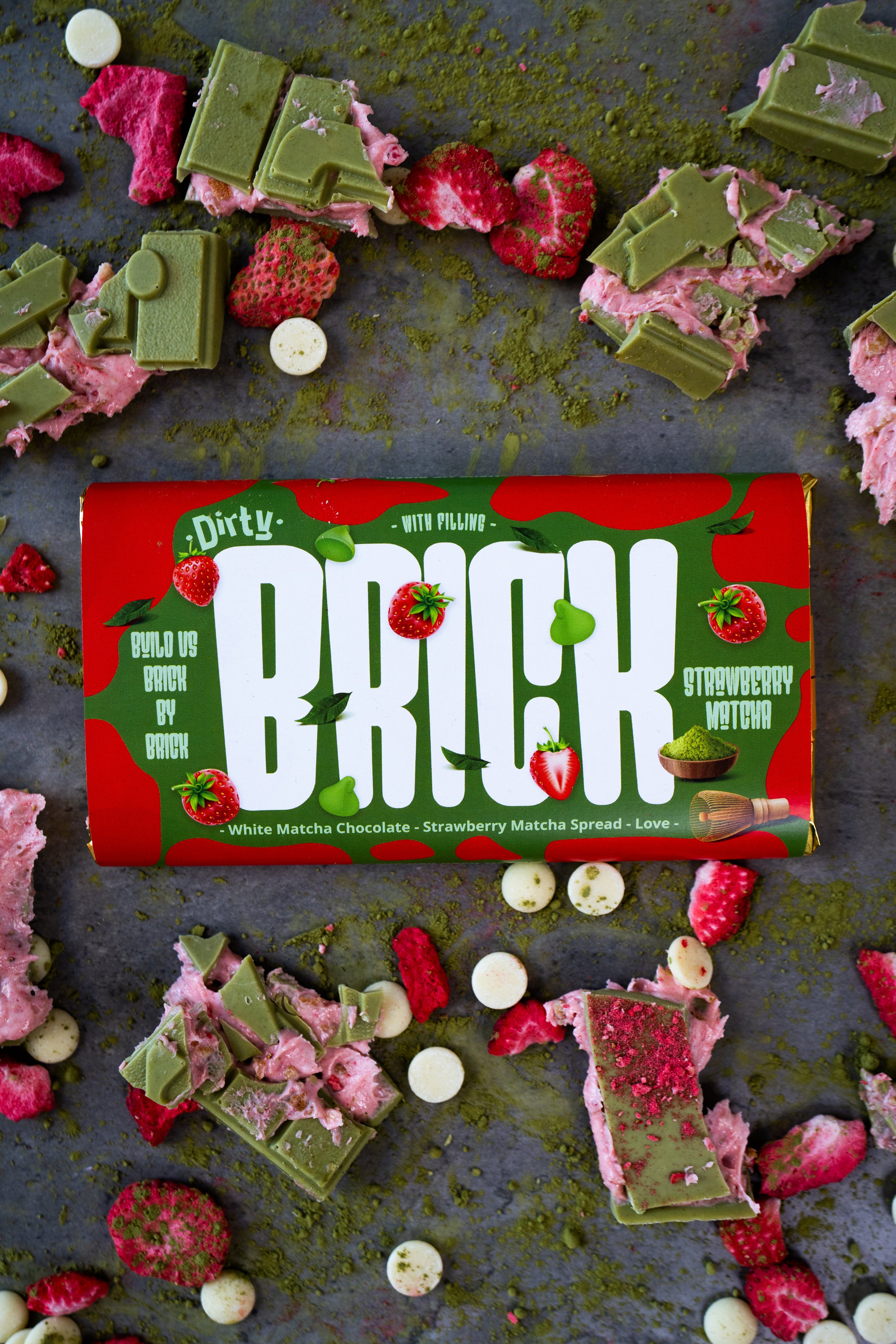 Brick - Filled - Matcha Strawberry