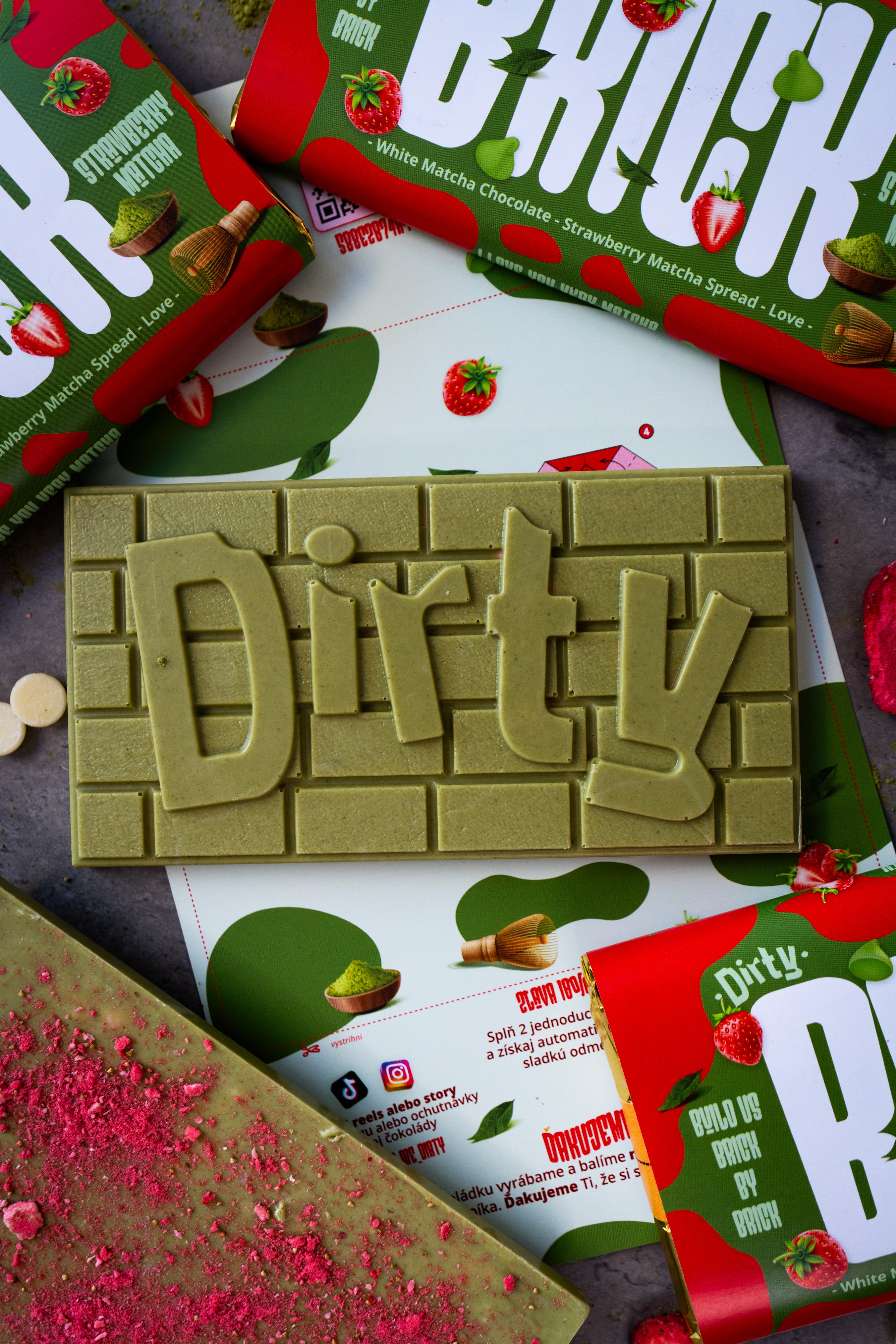 Brick - Filled - Matcha Strawberry